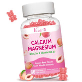 Calcium Magnesium Zinc Gummies Peach flavor bottle – 60 count