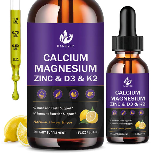 Front view of two-pack lemon-flavored liquid drops bottle