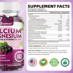 Sugar-free elderberry flavored gummies on white background