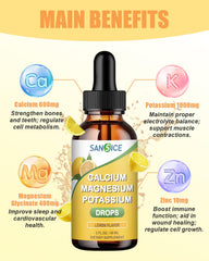 Liquid magnesium glycinate drops being added to a glass