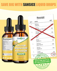 SANSICE Calcium Potassium Magnesium Liquid Drops two-pack packaging