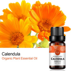 Calendula essential oil packaging and label