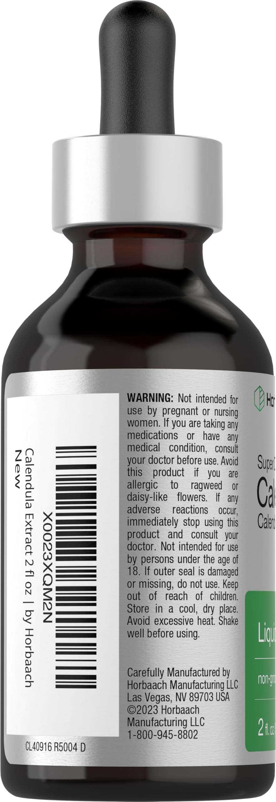 Calendula tincture bottle label front