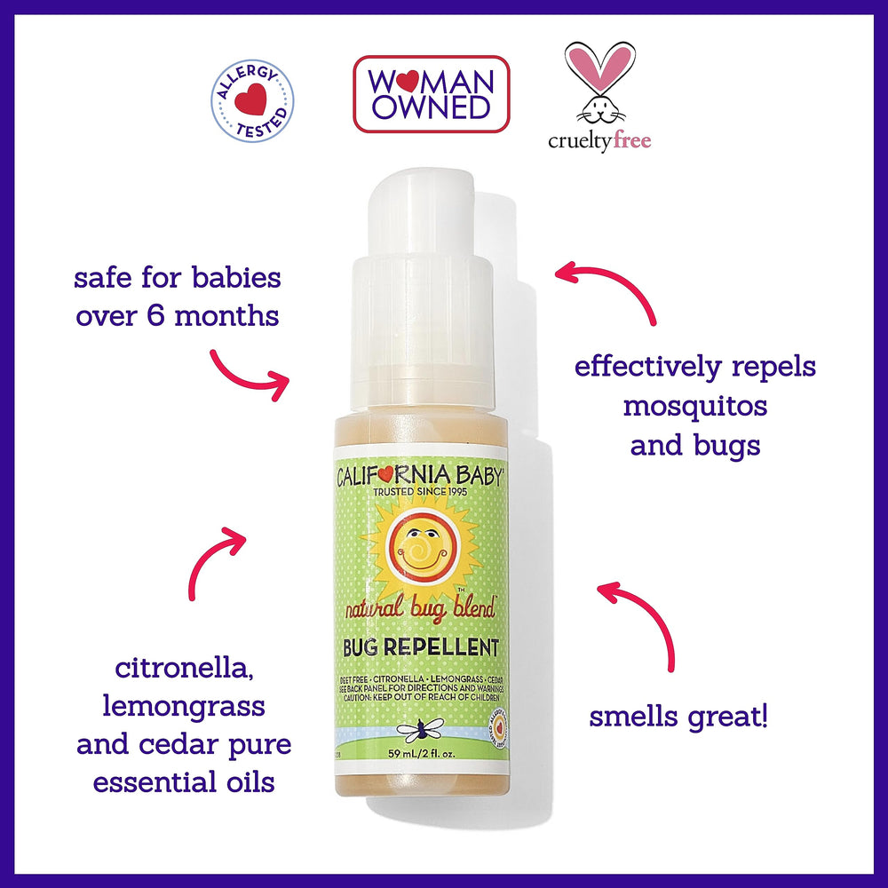 California Baby DEET-free insect repellent emphasizes family safe protection