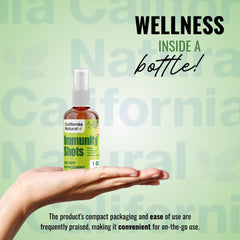 Close-up of bottle label highlighting ginger and oregano ingredients