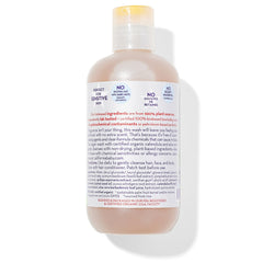 Close-up label showing 100% plant-based and sulfate-free claims