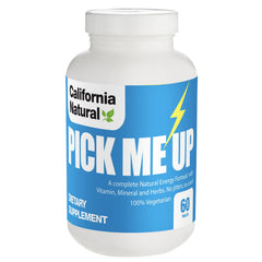 California Natural Pick Me Up Vitamin bottle with 60-count label