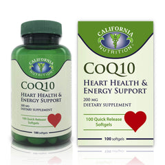 Close-up of CoQ10 200mg softgels