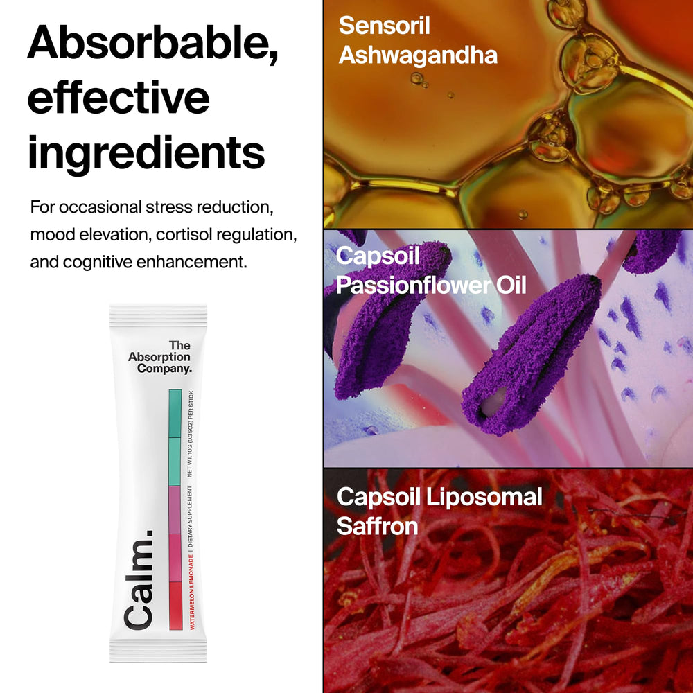 Illustration of absorption technology used in Calm Drink Mix
