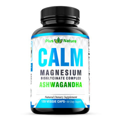 Bottle of Calm Magnesium Glycinate with Ashwagandha Root Extract