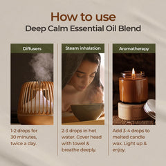 Calm relaxation scene with Deep Calm essential oil