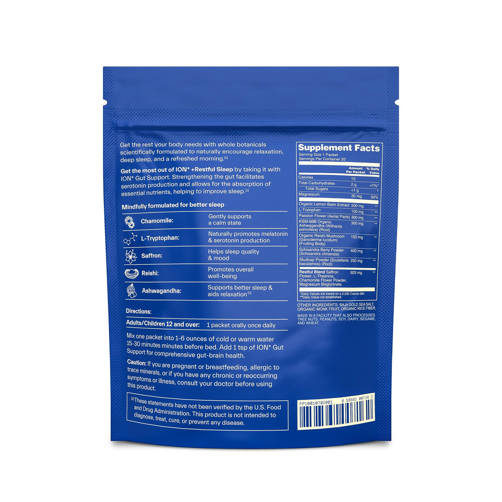 Calming sleep drink mix featuring KSM-66 Ashwagandha, chamomile, saffron, L-Theanine and magnesium
