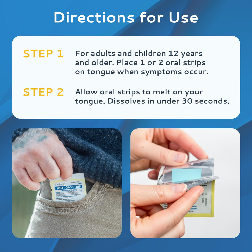CALMOUR 100-pack of oral strips for regular use