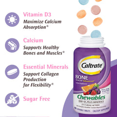 Nutrition facts panel of Caltrate chewables