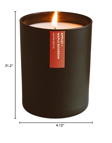 Cozy home setting featuring the candle in use