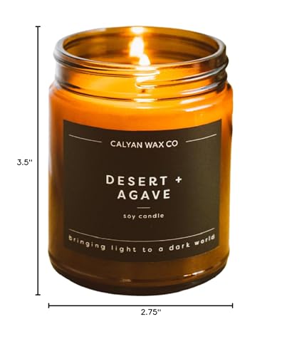 Made in USA label on Desert & Agave candle packaging