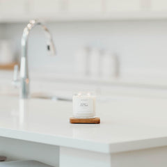 Elegant large glass jar with minimalist packaging