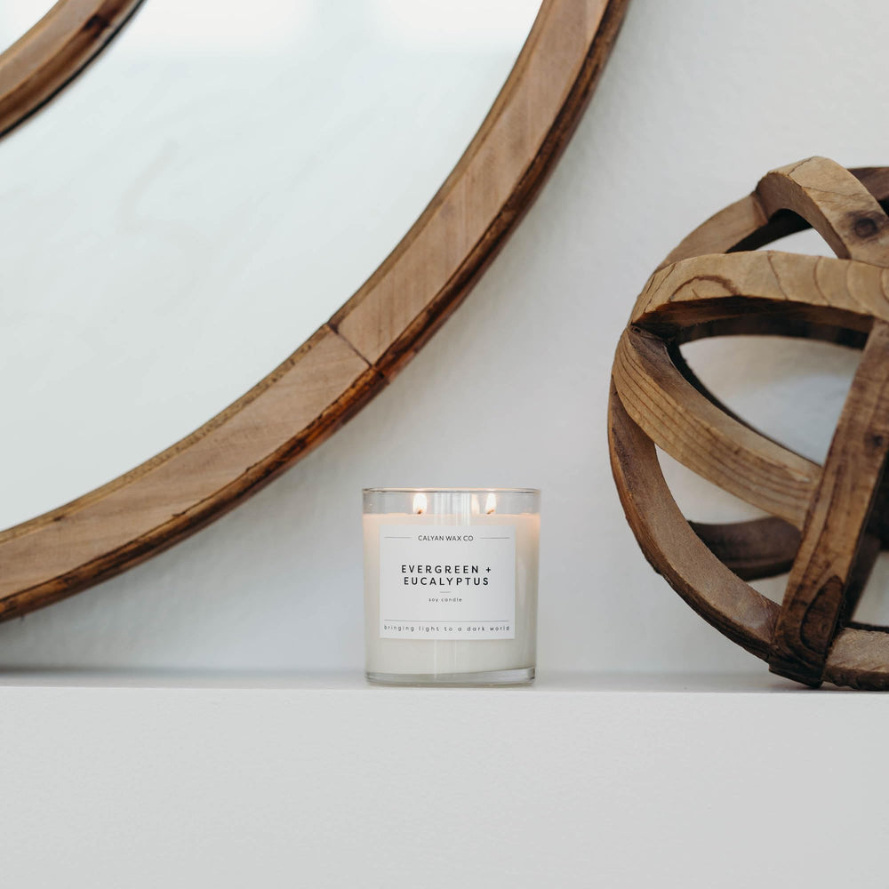 Candle with elegant packaging display