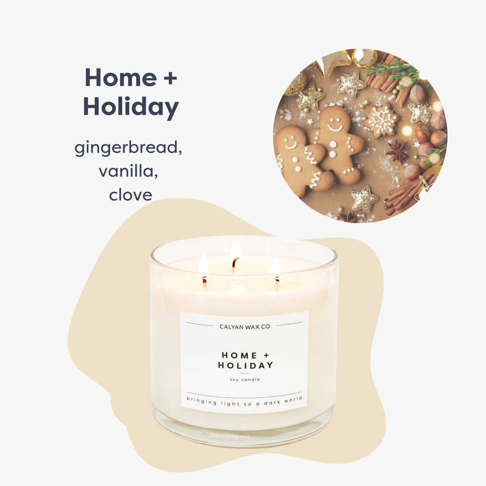 Close-up of three cotton wicks in the 14.9oz candle