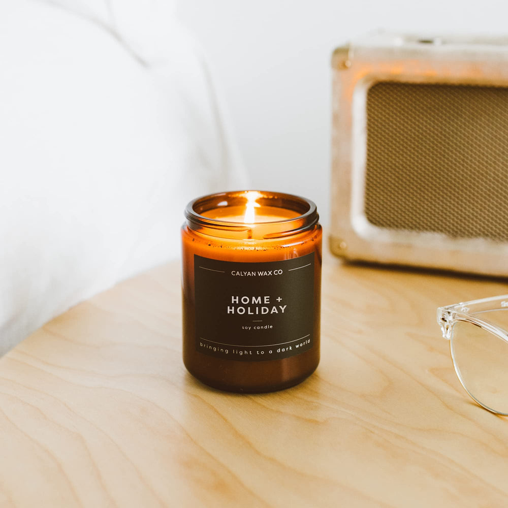 7.2oz candle with 57-hour burn time in amber jar.