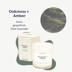Oakmoss & Amber scent notes: moss, sage, amber, lavender, orange