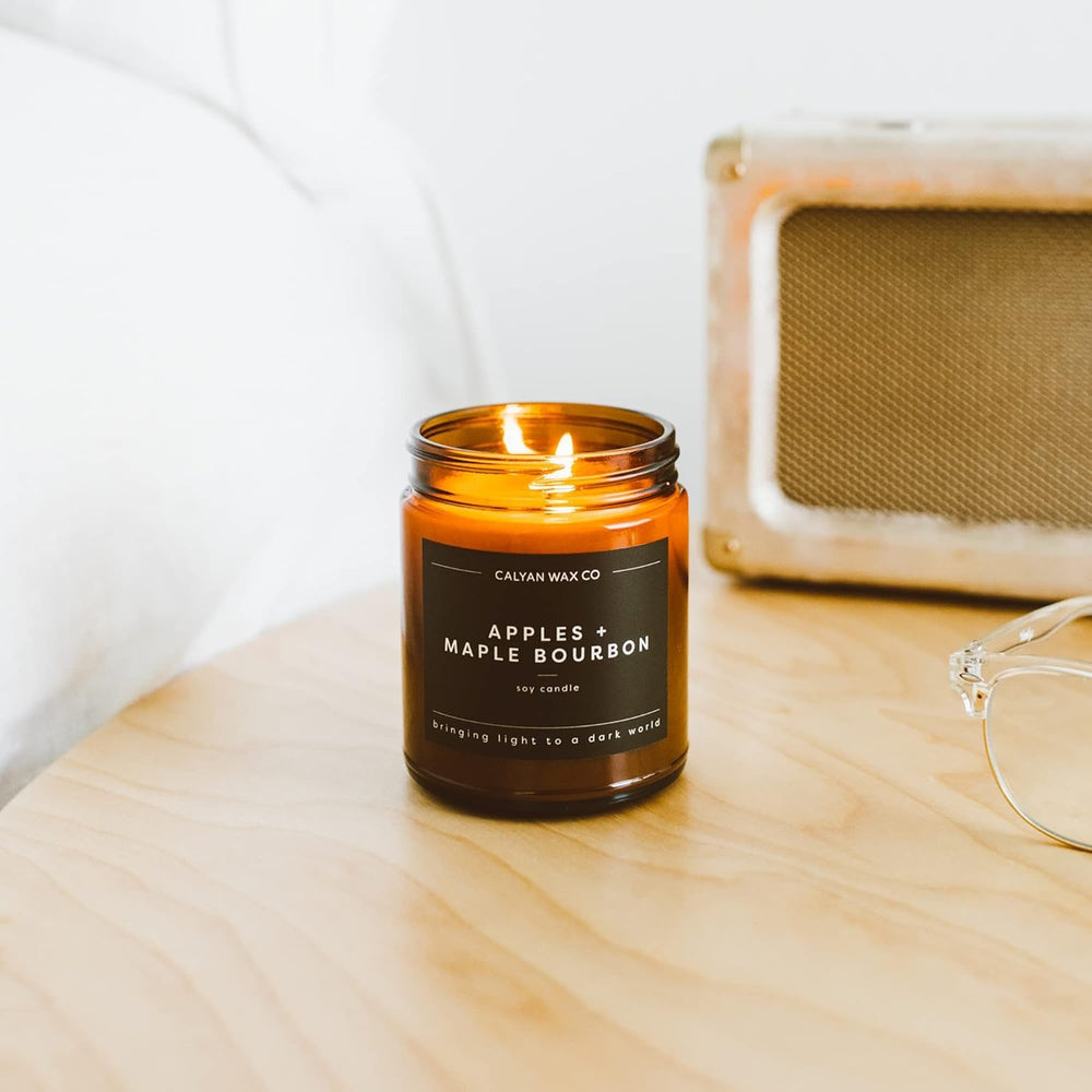Calyan Wax Co candle styled in a modern home decor setting