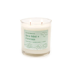 Hero image of Calyan Wax Co. Sea Mist & Freesia 8.8oz 2-wick candle