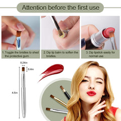 Camdeez Rownyeon lip brush with cap-on-bottom design for safe storage