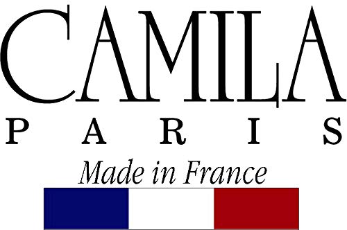 Camila Paris AD902 barrette luxury finish complements various hairstyles.