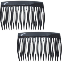 Camila Paris CP2946 side comb in black closeup delivers secure hold for elegant updos.
