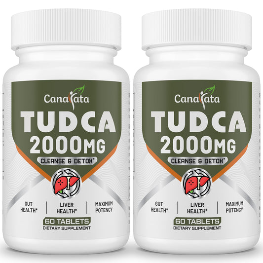 Front view of Canarata TUDCA 2000mg bottle