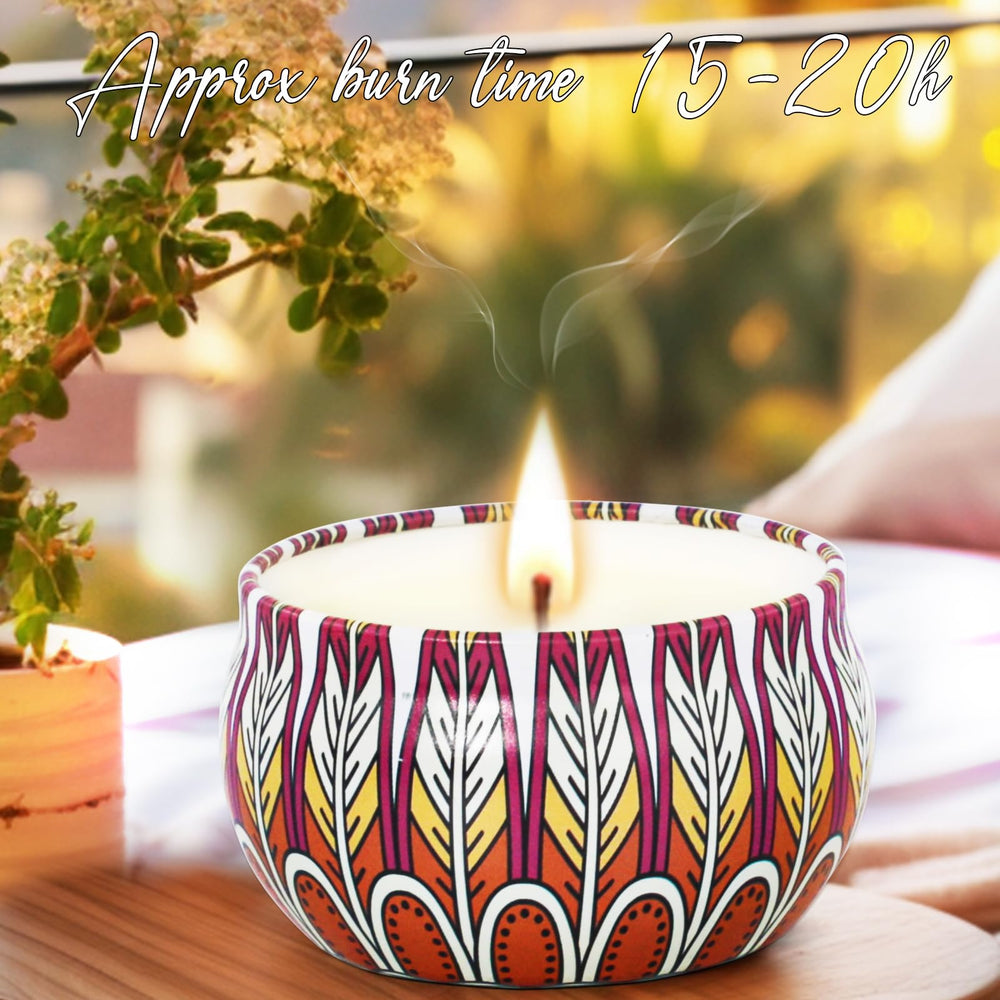 Long-burning soy wax candles with lead-free wicks