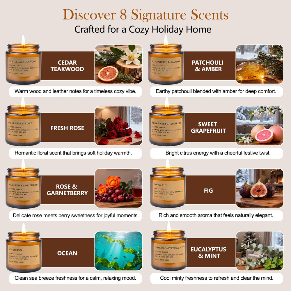Sweet Grapefruit scented candle in amber glass jar