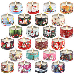 Santa-themed candle tin
