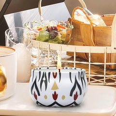 Close-up of 2.5 oz soy wax candle jar