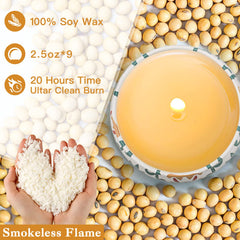 Home decor scene with lit candles