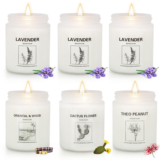 Scented candles for home ambiance in lavender scent