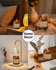 Lavender aroma candle in a cozy home setting