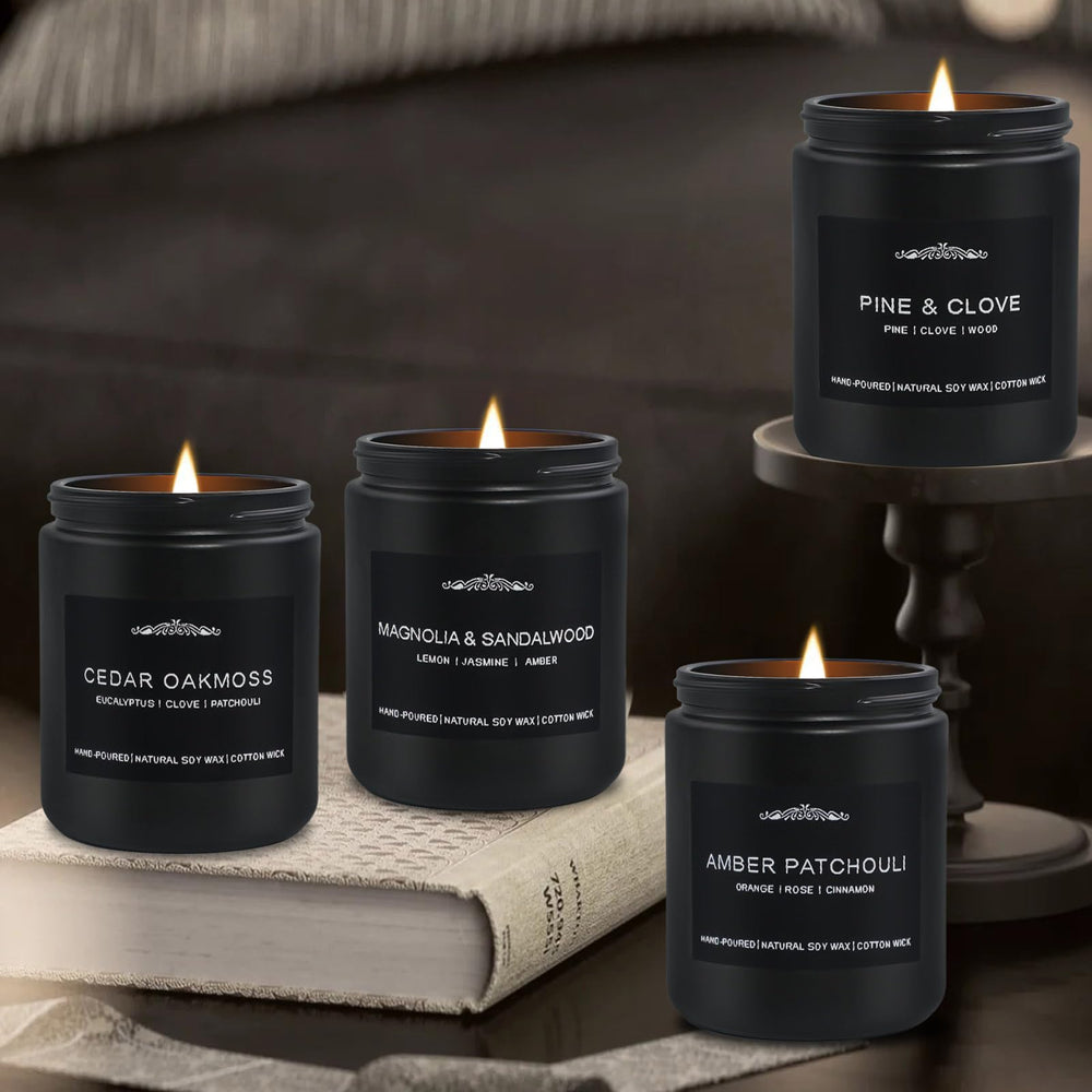 Gift box and packaging for men's candles