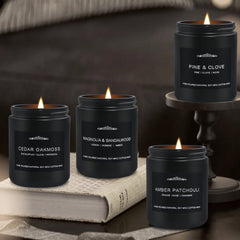 Gift box and packaging for men's candles