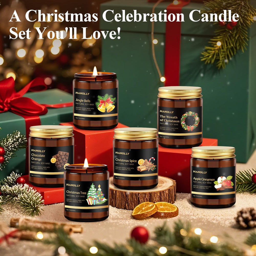 Soy candle with Christmas Wreath scent