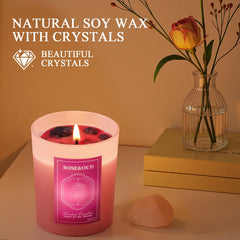 Elegant glass jar with wood lid for the 5oz candle.