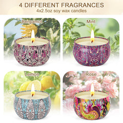 Bergamot scented soy candle from the four-pack