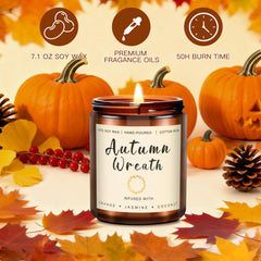 Vanilla Balsam scented candle in amber jar