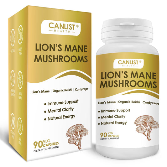 CANLIST Organic Mushroom Complex capsules bottle (90 capsules)