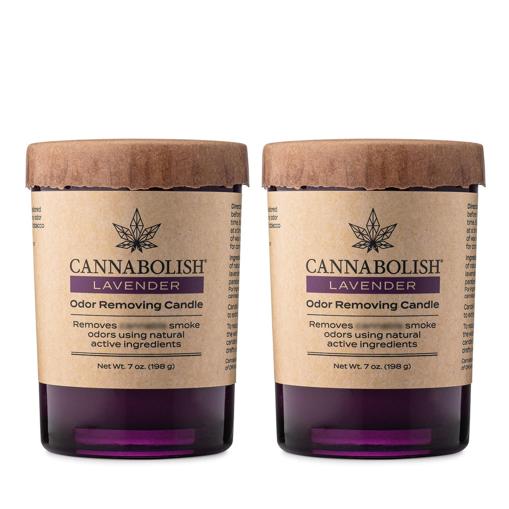 Ingredients: beeswax, soy wax, plant oils in Cannabolish candle