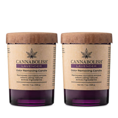 Ingredients: beeswax, soy wax, plant oils in Cannabolish candle