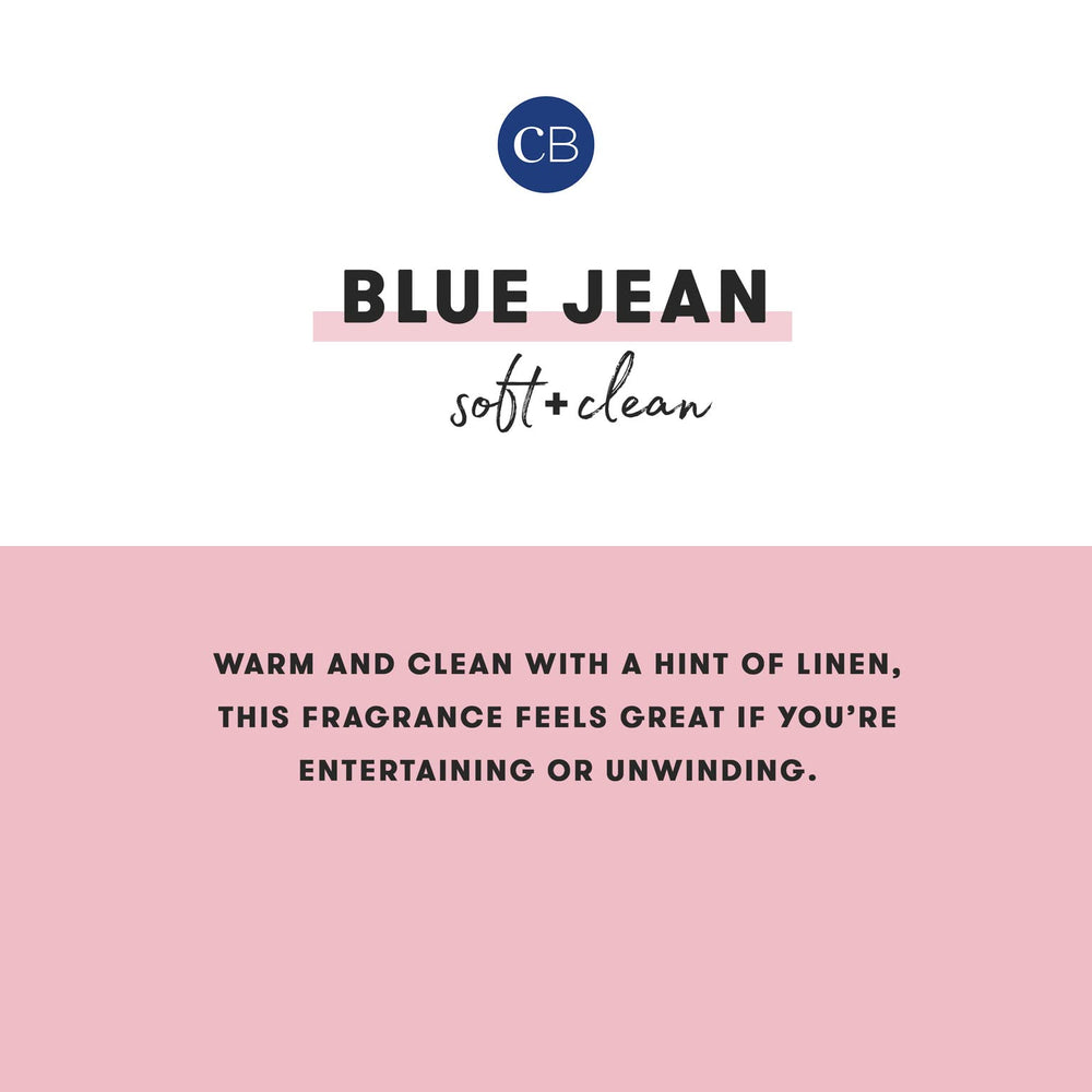 Blue Jean diffuser oil refill shown with diffuser setup