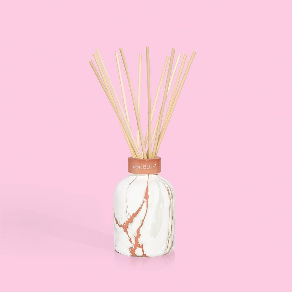 Capri Blue logo and modern marble diffuser design