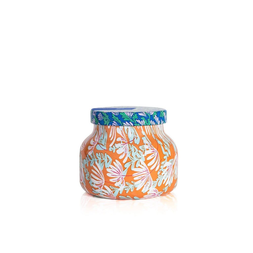 Capri Blue Pattern Play 8 oz glass jar candle in Havana Vanilla design